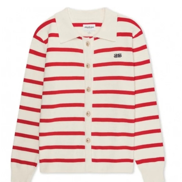 EllandEmm - Striped Red and White Cardigan - Picture 2 of 6